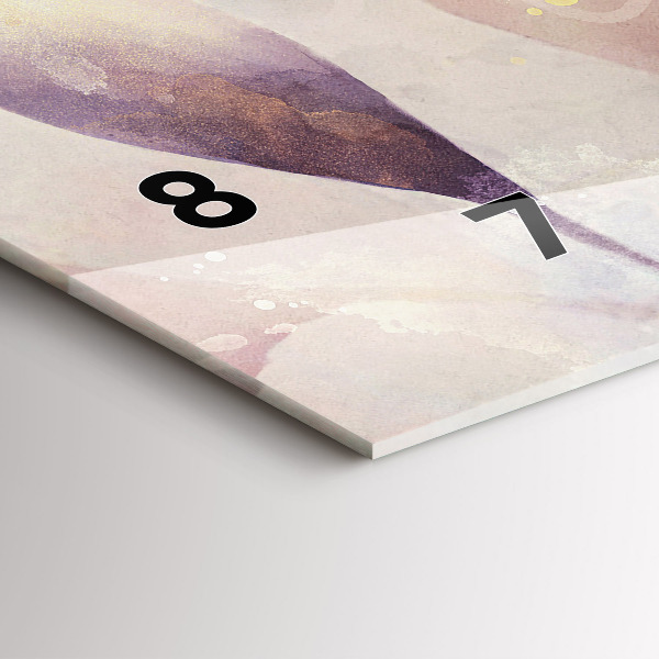 Horloge murale horizontale Feuilles bohèmes abstraites