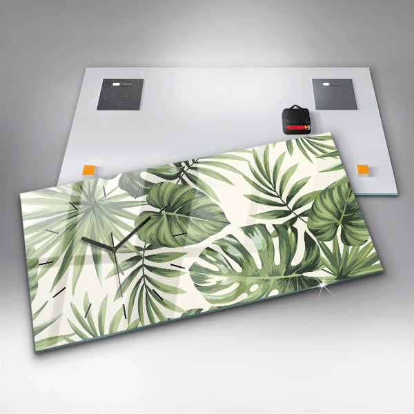 Horloge murale horizontale Motif tropical