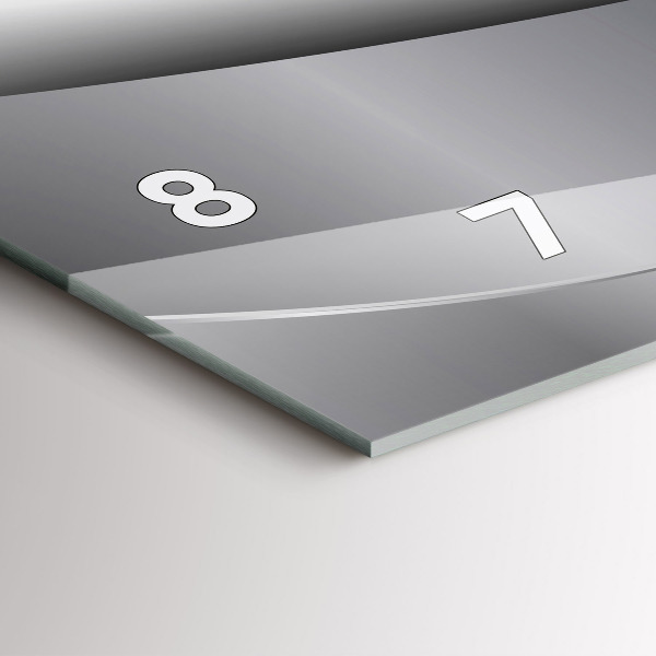 Horloge murale horizontale Abstraction argentée