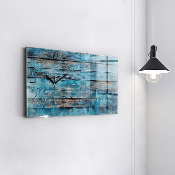 Horloge murale horizontale Tableaux bleus