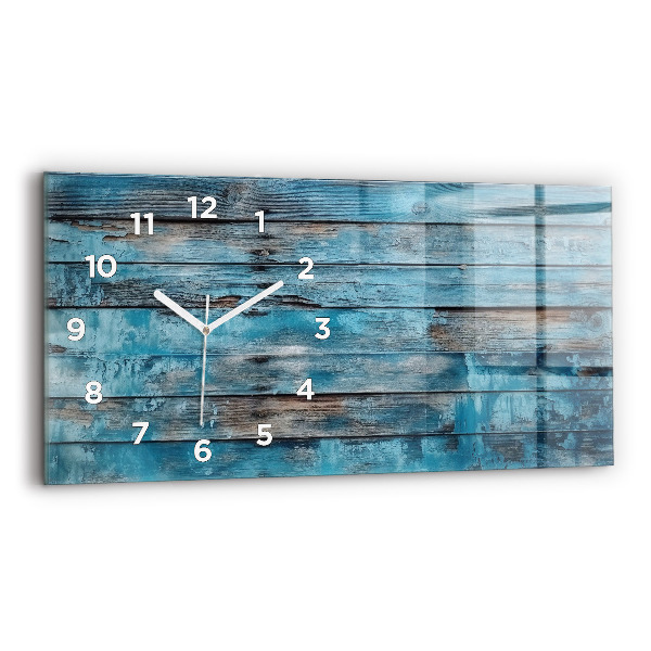 Horloge murale horizontale Tableaux bleus