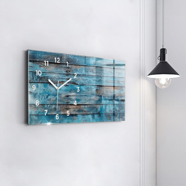 Horloge murale horizontale Tableaux bleus