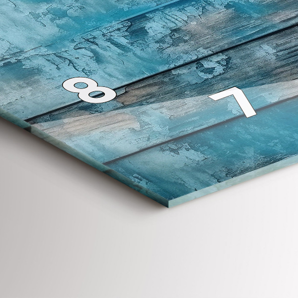 Horloge murale horizontale Tableaux bleus