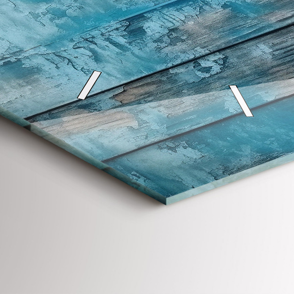 Horloge murale horizontale Tableaux bleus