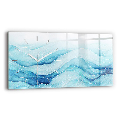 Horloge murale horizontale Nuages bleus