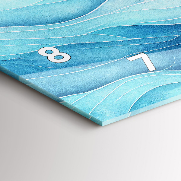 Horloge murale horizontale Nuages bleus