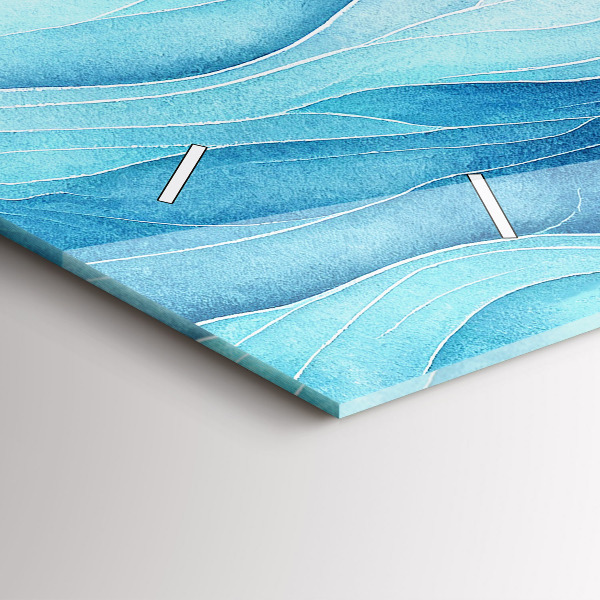 Horloge murale horizontale Nuages bleus