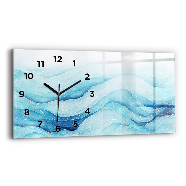 Horloge murale horizontale Nuages bleus
