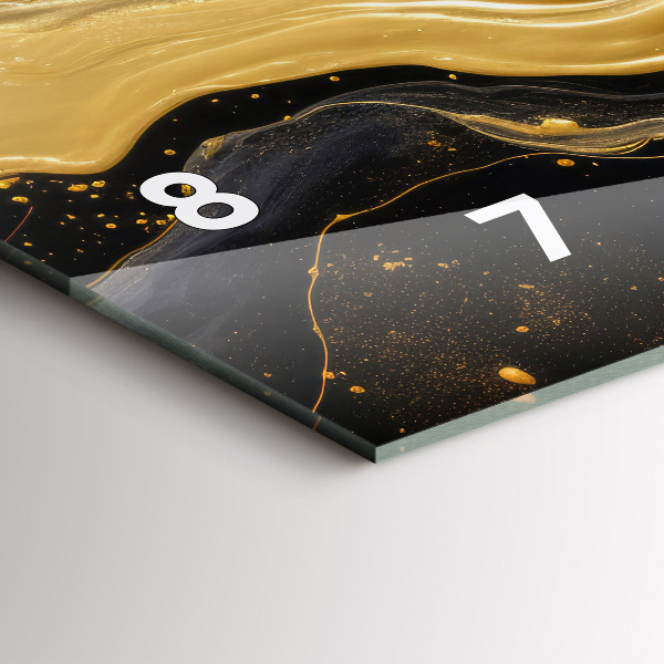 Horloge murale horizontale marbre doré