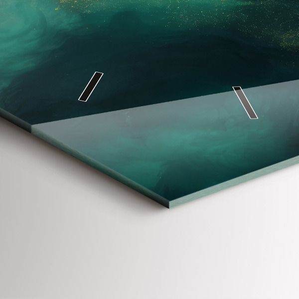 Horloge murale horizontale marbre vert