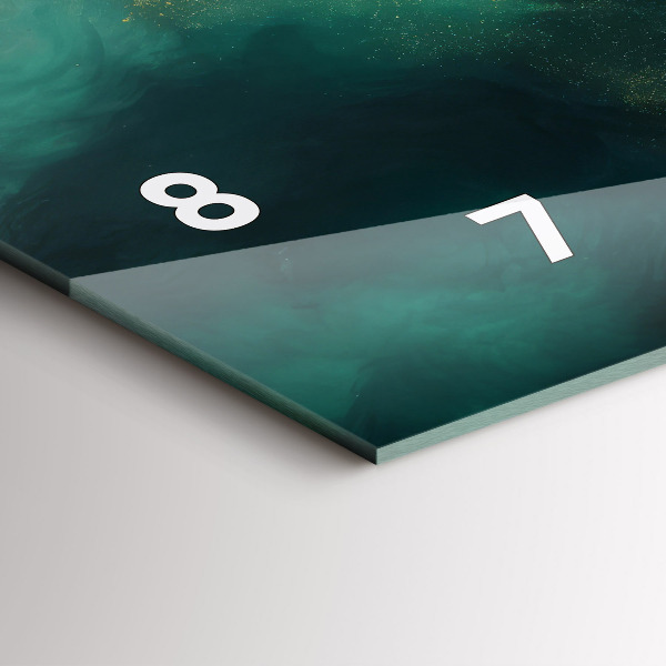 Horloge murale horizontale marbre vert