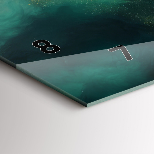 Horloge murale horizontale marbre vert