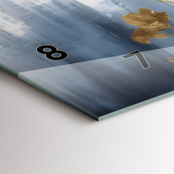 Horloge murale horizontale Fleurs abstraites