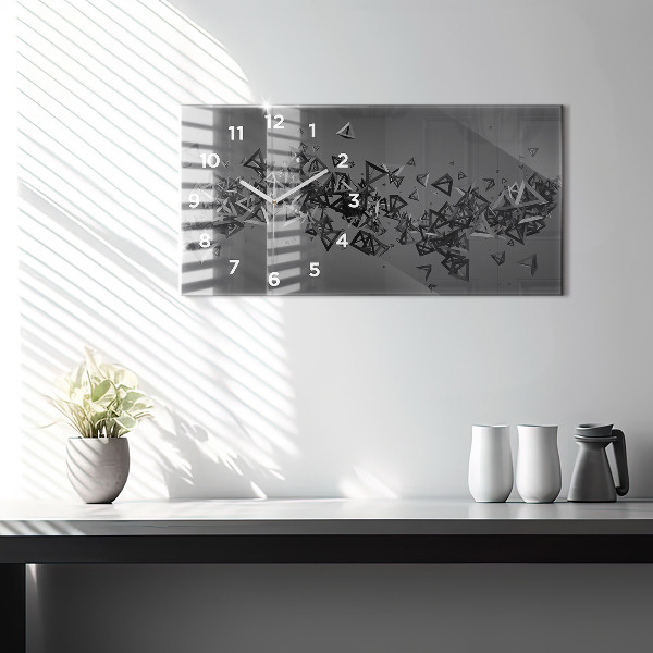Horloge murale horizontale Abstraction
