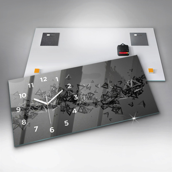 Horloge murale horizontale Abstraction