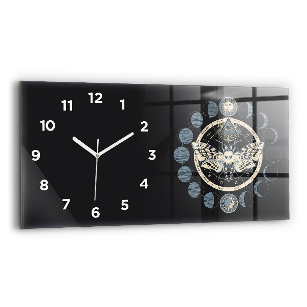Horloge murale horizontale Phases de la lune
