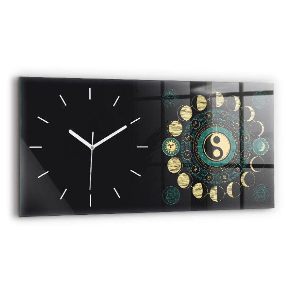 Horloge murale horizontale Phases de la lune