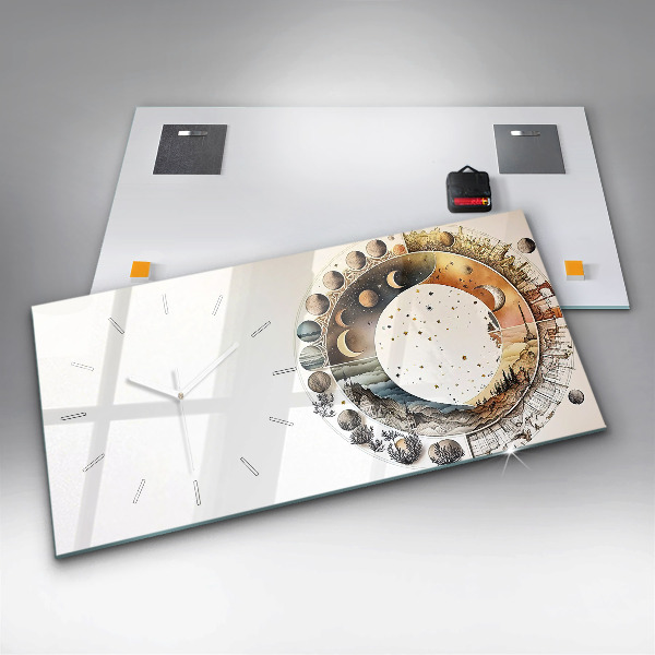 Horloge murale horizontale Horloge astronomique