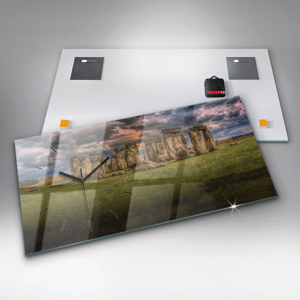 Horloge rectangulaire horizontale Nimbostratus de Stonehenge