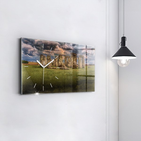 Horloge rectangulaire horizontale Nimbostratus de Stonehenge