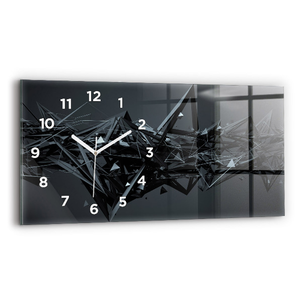 Horloge murale horizontale Abstraction noire