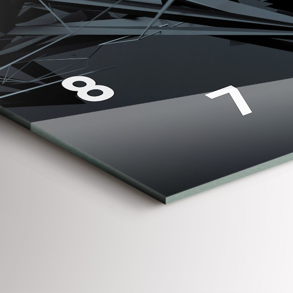 Horloge murale horizontale Abstraction noire