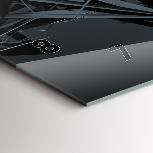 Horloge murale horizontale Abstraction noire