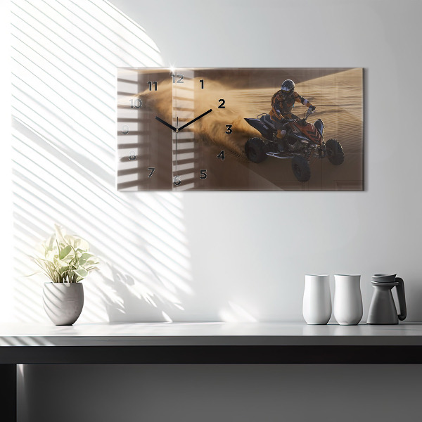 Horloge rectangulaire horizontale Quad dans le désert