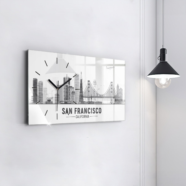 Horloge rectangulaire horizontale Horizon de San Francisco