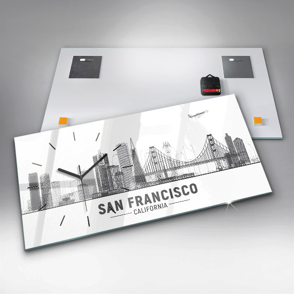 Horloge rectangulaire horizontale Horizon de San Francisco