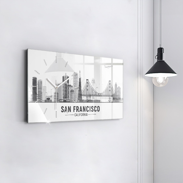 Horloge rectangulaire horizontale Horizon de San Francisco