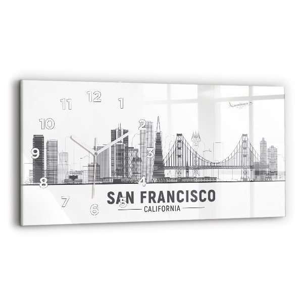 Horloge rectangulaire horizontale Horizon de San Francisco