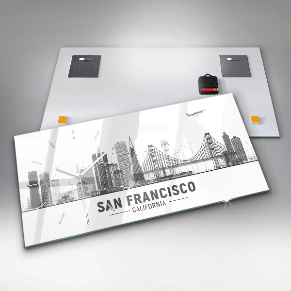 Horloge rectangulaire horizontale Horizon de San Francisco