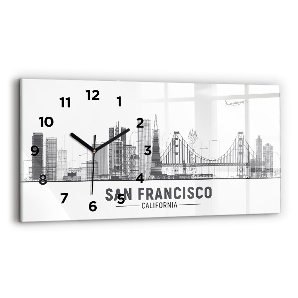 Horloge rectangulaire horizontale Horizon de San Francisco