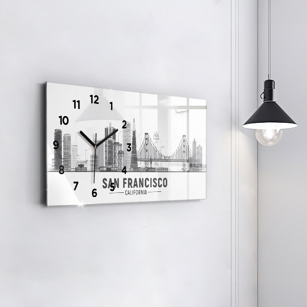 Horloge rectangulaire horizontale Horizon de San Francisco