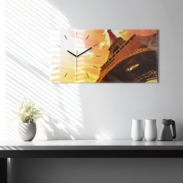 Horloge rectangulaire horizontale La Tour Eiffel à Paris
