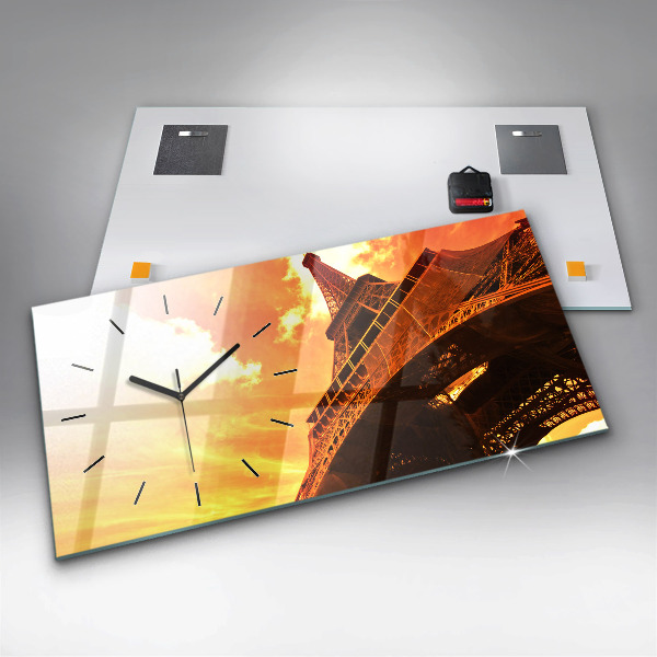 Horloge rectangulaire horizontale La Tour Eiffel à Paris