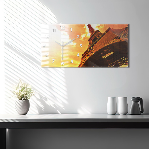Horloge rectangulaire horizontale La Tour Eiffel à Paris