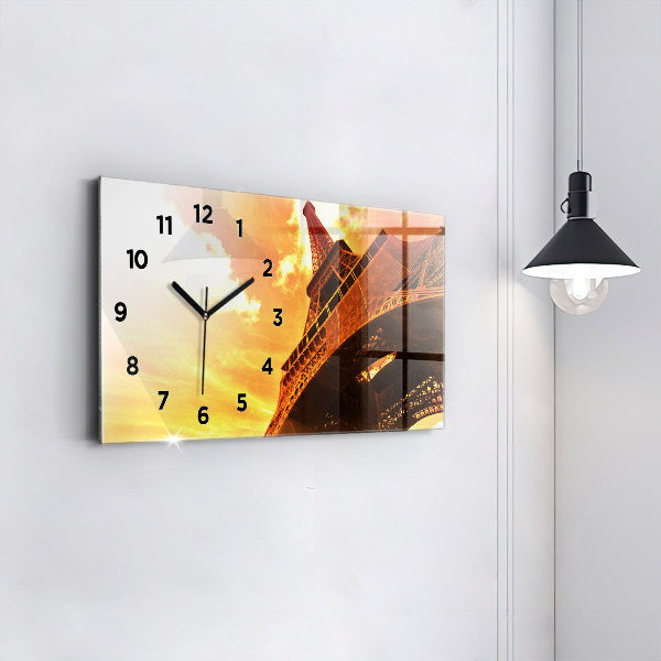 Horloge rectangulaire horizontale La Tour Eiffel à Paris