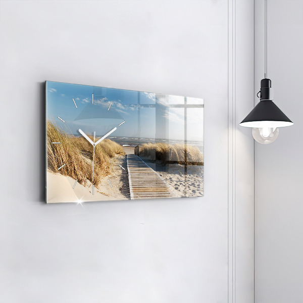 Horloge rectangulaire horizontale Vue de la plage