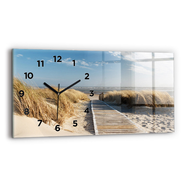 Horloge rectangulaire horizontale Vue de la plage