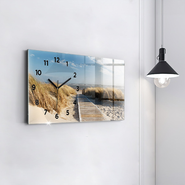 Horloge rectangulaire horizontale Vue de la plage