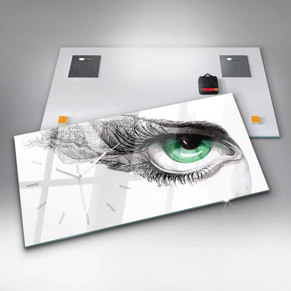 Horloge rectangulaire horizontale 'Abstraction de l''œil humain'