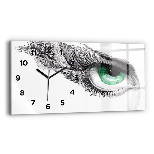 Horloge rectangulaire horizontale 'Abstraction de l''œil humain'