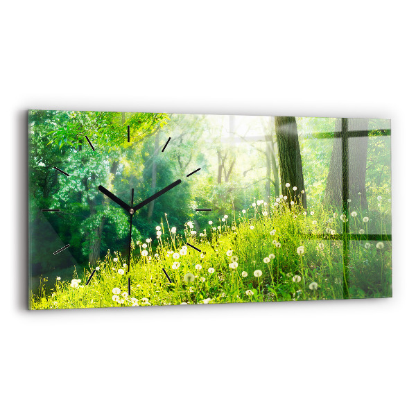 Horloge rectangulaire horizontale Nature printanière
