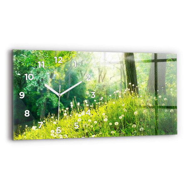 Horloge rectangulaire horizontale Nature printanière