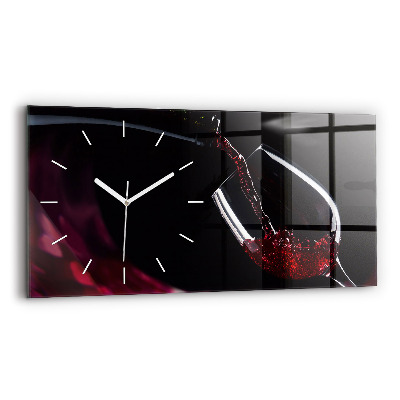 Horloge rectangulaire horizontale Vin