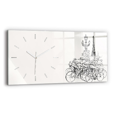 Horloge rectangulaire horizontale Dessin de course cycliste