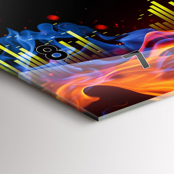 Horloge rectangulaire horizontale Casques et ondes sonores