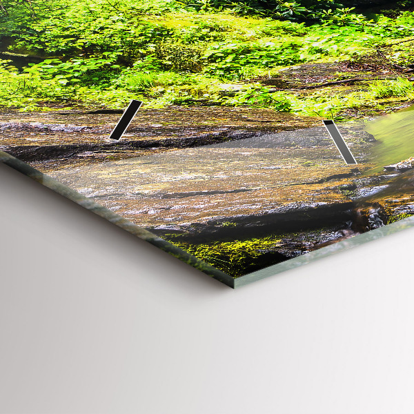 Horloge rectangulaire horizontale Forêt de cascades